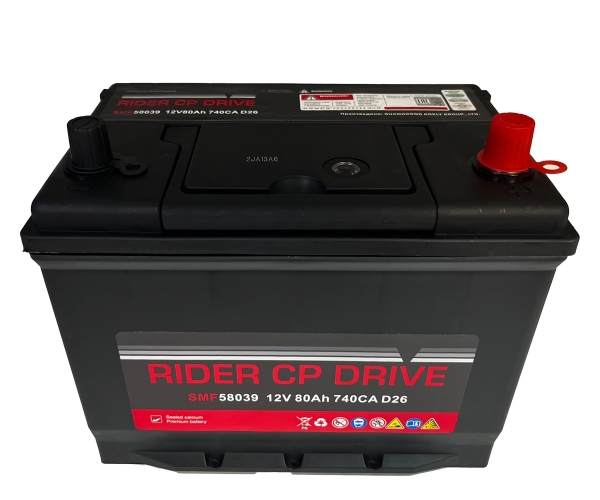Аккумулятор Rider CP Drive 90D26L(58039) оп 80 Ач 740 А 258х172х220 борт SMF [D26]